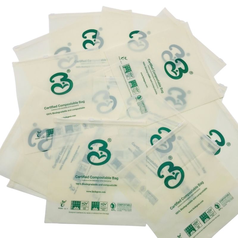 W21*L21cm Compostable Biodegradable Zip Lock Clothing Bag Buy